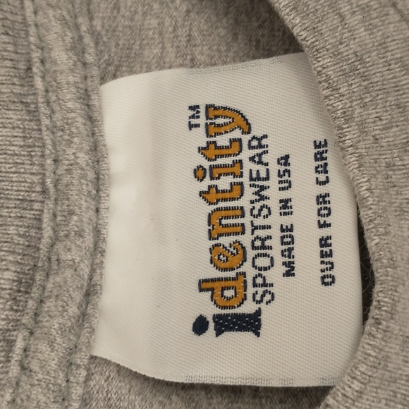 Notre Dame Irish Crop Cut Off Tee Rolled Edge Heather Gray T Shirt Top Made USA - Picture 6 of 8